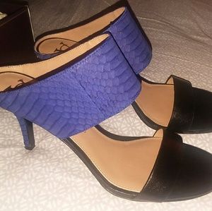 Vince Camuto Leather Snakeskin Heeled Sandals 10M